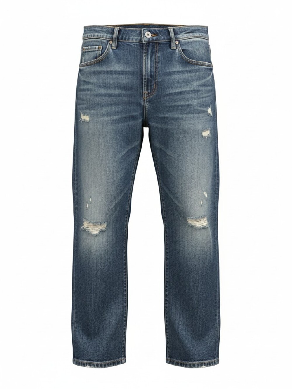 Current Elliot Distressed Comfy High Rise Cropped Medium Wash Jeans Size 29